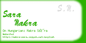 sara makra business card